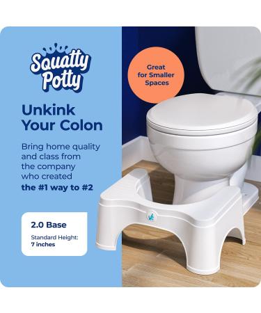 Squatty Potty Original Toilet Stool 2.0 White - 7 Base - 1 Count - Buy Online on GoSupps.com