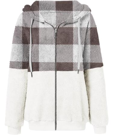 Buy Hanxiulin Oversized Plush Jacket for Women - Warm Lined Winter Coat Reversible Casual Fashion Hoodie - Buy Online on GoSupps.com