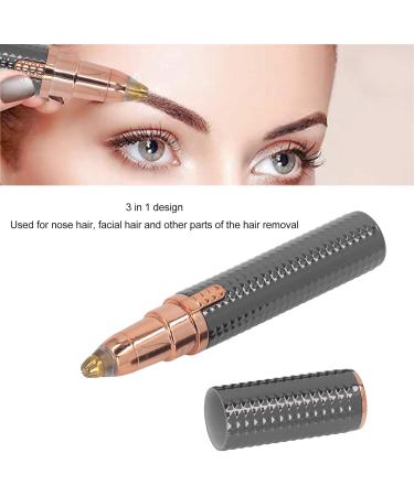 Buy Electric Eyebrow Hair Remover & Facial Hair Trimmer for Women - Painless & Portable with LED Light - Perfect for Lips & Nose (Black - Buy Online on GoSupps.com