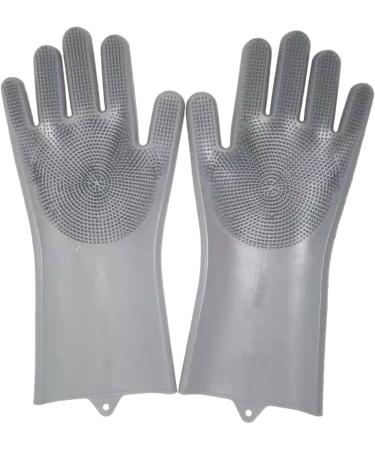 Dishwashing Gloves - Reusable Silicone Dishwashing Gloves Waterproof Household Cleaning Tools for Shower Room Car Cleaning Pet Care Clothes Quilt Light Gray - Buy Online on GoSupps.com