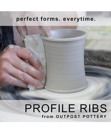 OUTPOST POTTERY Profile Ribs Mug Bundle - 4 Profile Ribs - 9 Profiles - 12cm Tall - Consistent Shape Tool for Making Mugs - Buy Online on GoSupps.com