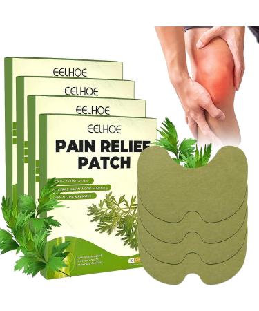 40Pcs Knee Pain Relief Patches Wellknee Pain Relief Patch for Knee Knee Patches Pain Relief Plaster Wormwood Herbal Knee Pain Relief Patches Relieves Muscle Soreness in Knee Neck Shoulder (A)