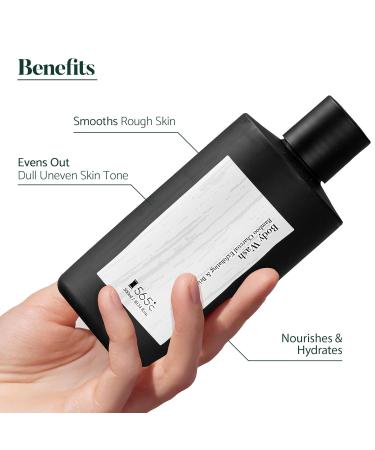 Bamboo Charcoal Exfoliating Body Wash - Radiance & Gentle Skin Cleanser | Hypoallergenic Paraben-Free Sulfate-Free Cruelty-Free - Buy Online on GoSupps.com