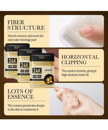 24K Skincare Set - Anti-Aging Hyaluronic Acid Serum Face Cleanser Eye Cream and Face Mask - Perfect Skincare Gift Set for Women and Teen Girls - Buy Online on GoSupps.com