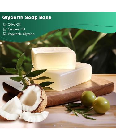 EDSRDRUS 2LB Unscented Glycerin Soap Base DIY Handmade Soap Moisturizing Melt and Pour Soap Base for Crafting Vegetable Glycerin & Coconut Oil Easy to Cut (Transparent 2LB) - Buy Online on GoSupps.com