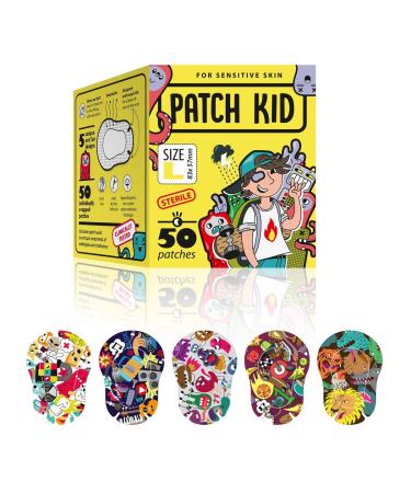 Patch Kid Eye Patches/Adhesive Bandages for Kids (Girls and Boys)  Size Large (50 Patches in Each Box). Fun and Unique and fits Comfortably. Indicated for Medical use Such as Lazy Eye.