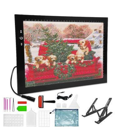 HSK A4 LED Artist Light Pad kit Dimmable Brightness with Lock/Unlock Modes for Diamond Painting  Adjustable Angle Stand A4 KIT