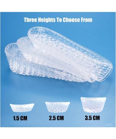 Silicone Height Increase Insoles for Women | Flatfoot Arch Support | Orthopedic Invisible Heel Lift Shoe Pad (2.5 CM) - 1 Pair Transparent - Buy Online on GoSupps.com