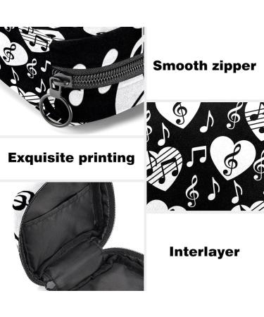 Heart Violin Key Notes Women's Napkin Storage Bag | Portable Period Pocket for Teens & Women | Menstrual Cup & Breastfeeding Insert Holder - Buy Online on GoSupps.com