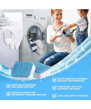 Damallren Washing Machine Cleaner - 24 Tablets for HE Front Loader & Top Load Washers - Buy Online on GoSupps.com