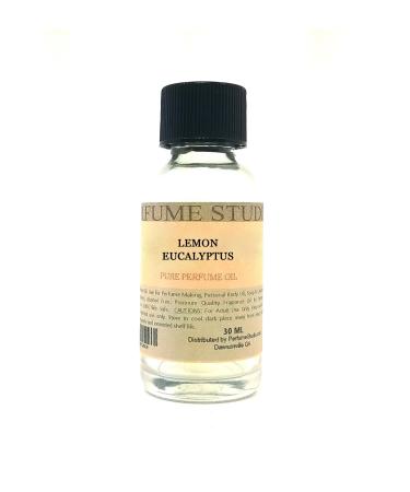 Pure Perfume Oil for Perfume Making Personal Body Oil Soap Candle Making & Incense Splash-On Clear Glass Bottle. Premium Quality Undiluted & Alcohol Free (1oz Lemon Eucalyptus)