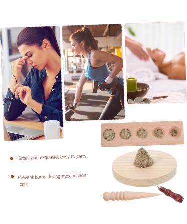 Beavorty 1 Set Aita Form Massage Device - Heat Moxibustion with Moxa Shapes for Home Health & Wellness - Large Beech Moxibustion Pillar - Buy Online on GoSupps.com