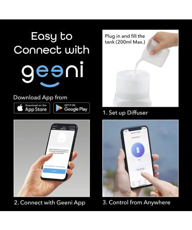 Smart WiFi Essential Oil Diffuser & Humidifier - 200ml Ultrasonic, Alexa & Google Home Compatible - Voice Control, LED Lights, Timer - Easy App Setup - Buy Online on GoSupps.com