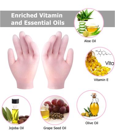 Moisturizing Silicone Gel Spa Gloves for Dry, Aging Hands - 1 Pair - Buy Online on GoSupps.com