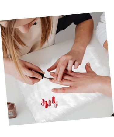 minkissy Tools Area Rugs Fluffy Rug Carpet Photo Plush Cushion Props Photo Backdrop for Jewellery Photo Mat Jewelry Photography Plush Cushion Photo Props White Polyester Nail Display Cloth - Buy Online on GoSupps.com