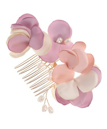 FRCOLOR Headgear for the bride decorative hair combs hair accessories for bridesmaids wedding hair clips for brides flower hair pins made of artificial flowers flower pearl side comb