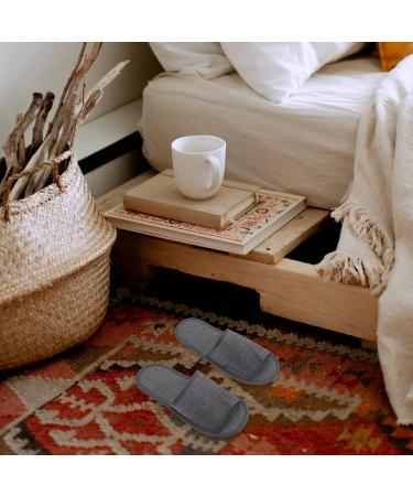 Buy Cabilock Disposable Slippers - Linen Terry Hotel Pantoffel Set for Men & Women | Ideal for Travel Home Spa & Pedicure | Gray - 28x1cm - Buy Online on GoSupps.com