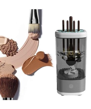 Electric Makeup Brush Cleaner Transparent Deep Clean Large Capacity Makeup Brush Cleaner 2 Modes USB Cosmetic Brushes Cleaner for All Size Makeup Brushes One Button Control Black