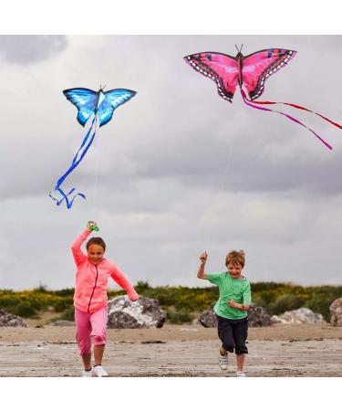 TOY Life Butterfly Kite 2 Pack - Easy to Fly Large Kites for Kids and Adults - Ideal Gift for Children - Great Outdoor Beach Activity - Buy Online on GoSupps.com