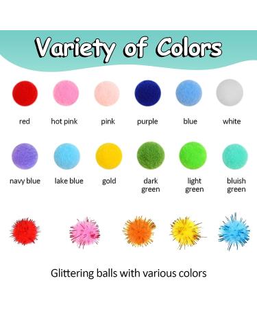 900 PCS Multicolor Craft Pom Poms - Soft, Fluffy & Assorted Sizes for Arts and Crafts - Buy Online on GoSupps.com