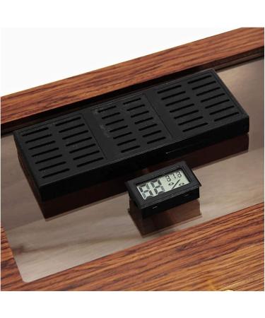 Cigar Boxs Cigar Case Cigar Box Desktop Cigar Humidor Case Glasstop Cigar Storage Box Cherry Finish with Hygrometer and Humidifier Holds 50 Cigars - Buy Online on GoSupps.com
