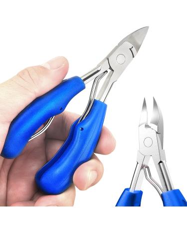 Nail Clippers for Strong Toenails Professional Nail Clippers Toenail Scissors Thick Nails Toenail Scissors Head Cutter for Toenails (Blue Manicure Clippers)