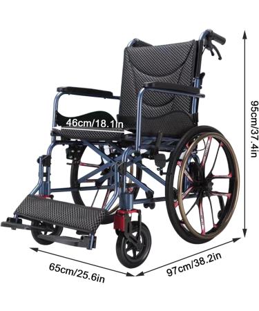 Manual Wheelchair Aluminum Alloy Multifunctional Folding Transport Wheelchair Self-propelled Anti-Tipping Wheelchair - Buy Online on GoSupps.com