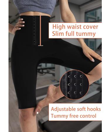 QZSH Women's Sauna Capris with Mesh Crotch, High Waist Body Shaper Workout Leggings - Blue, Size Large - Buy Online on GoSupps.com