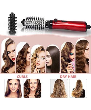 Hot-Air Hair Brushes 3-in-1 Hot Air Styler and Rotating Hair Dryer for Dry Hair Curl Hair Straighten Hair with 2 Interchangeable Brushes 3 Temperature Settings for Dry and Wet Hair - Buy Online on GoSupps.com