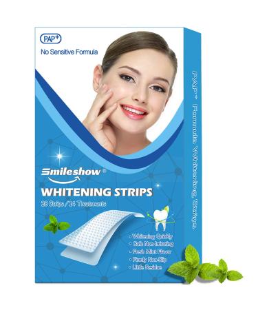 SMILESHOW Whitening Strips New Formula Pap+ for Sensitive Teeth 14Packs of 28 Strips