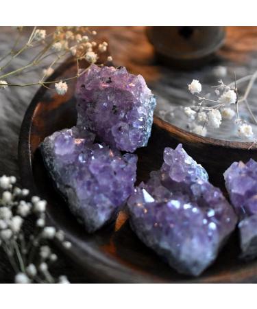 Natural Crystal Rough Natural Raw Amethyst Crystal Cluster Raw Amethyst Rock Quartz Crystals Geode Specimen Gemstone for Reiki Home Decor 300g-500g (Size : 300g-500g) - Buy Online on GoSupps.com