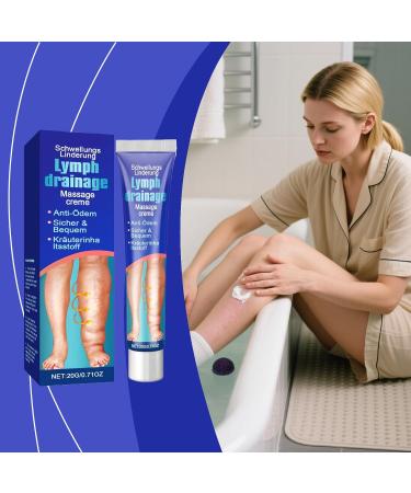 Cr me D' d me Des Jambes - Cr me De Massage Lymphdrainage Pour Le Swellingrelief | Formule L g re Avec Effet Hydratant Solution De Soins Des Veaux Support De Gestion Des d mes Pour Les Femmes - Buy Online on GoSupps.com