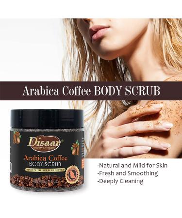 DISAAR BEAUTY Arabica Coffee Body Scrub Remove Dirt Aging Cuticles Reduce Cellulite Refine Pores Nourish Moisturize Skin 200ml/6.76fl.oz - Buy Online on GoSupps.com