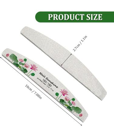 12PCS Nail File Set Half Moon Nail Buffer Files Double-Sided Emery Boards for Nails 100 180 240 Grit Professional Manicure Tool for Natural Nails or Extensions - Buy Online on GoSupps.com