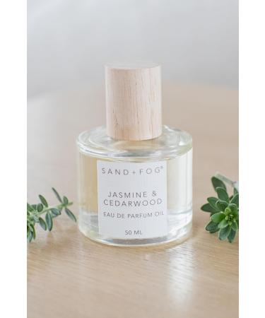 Sand + Fog Luxury Perfume Oil - Jasmine & Cedarwood - 50ml Rollerball Alcohol-free Cruelty Free Sulfate Free Paraben Free 1.69 Fl Oz (Pack of 1) Jasmine & Cedarwood - Buy Online on GoSupps.com