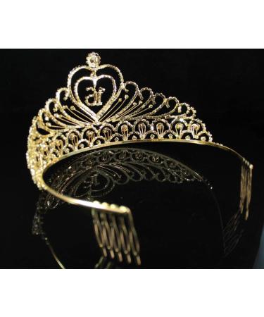 Sweet Sixteen 16th Birthday Princess Tiara Crown - Austrian Rhinestone Crystal Jewelry T1629g Gold - Buy Online on GoSupps.com