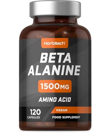 Beta Alanine 1500mg | 120 Vegan Tablets | Premium Amino Acid Supplement for Men & Women | by Horbaach