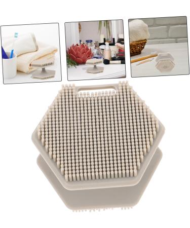 Ipetboom Silica gel cleaning brush face brush beard brush silicone face cleansing brush face cleansing brush scrubber face facial brush face exfoliator makeup brush washbasin 6.50X6.50X4.00CM Grey - Buy Online on GoSupps.com