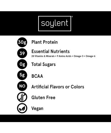Soylent Complete Protein Shake Chocolate 11oz (Pack of 12) - Gluten-Free & Vegan Meal Replacement - Buy Online on GoSupps.com
