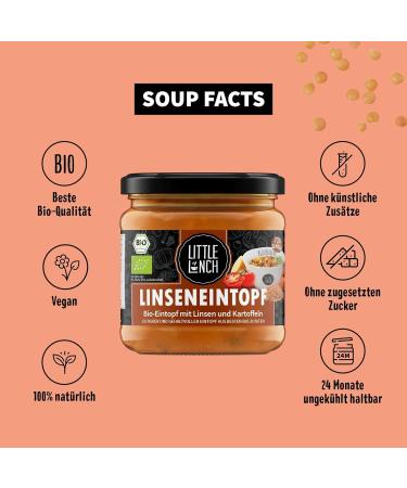 Buy Little Lunch Organic Lentil Stew - 100% Organic Vegan Sugar-Free Lactose-Free No Artificial Additives - 6x350g | International Shipping Available - Buy Online on GoSupps.com