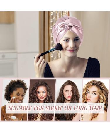 Arqumi Double-Layer Satin Hair Bonnet for Women - Large Pink Sleep Cap with Adjustable Drawstring - Ideal for Long and Short Hair - Buy Online on GoSupps.com