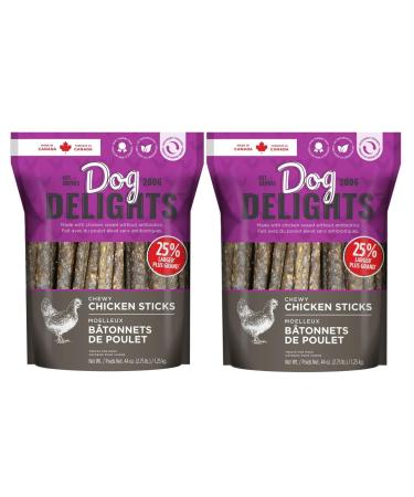 Dog Delights Chewy Chicken Sticks All Natural & Preservative Free Training Dog Treats - 2 x 1.25 kg