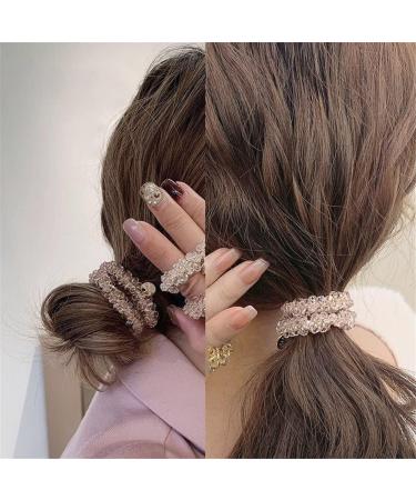 Crystal Hair Ties Hair band Ponytail Hair Ties Crystal Elastic Hair Scrunchies Head Rope Crystal Hair Ring Sweet Headdress Hair Ring Sweet for Girls Women Hair Accessories - Buy Online on GoSupps.com
