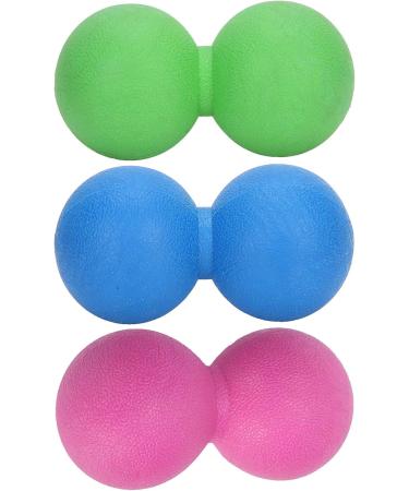 Verdant Touch Peanut Massage Ball - Silicone Yoga & Fitness Equipment for Muscle Relaxation - Available in Rose Red Green Blue - Buy Online on GoSupps.com