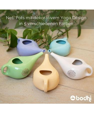 Ceramic Neti Pot with Mandala Design - Silver Nasal Rinse Jug for Sinus Relief - Buy Online on GoSupps.com