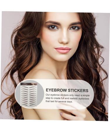 VINTORKY 9 Sheets Waterproof Eyebrow Stickers Artificial Eyebrows for Women 6d Hair-like Eyebrows Stickers 3d - Buy Online on GoSupps.com