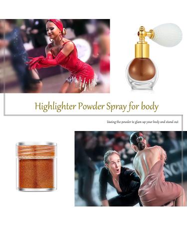 Bronze Body Glitter Spray Highlighter for Hair and Body - Cosmetic Shimmer Makeup Sparkle for Women - Includes 1 Jar of Refills - Buy Online on GoSupps.com
