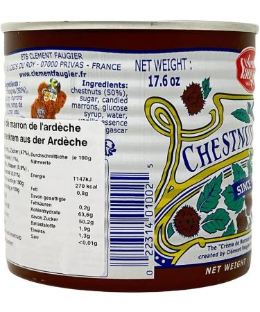 Clement Faugier Brown Round Can 1.1 lb - Authentic French Chestnut Spread - Buy Online on GoSupps.com