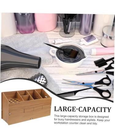 Storage Box for Hairdressing Tools Wooden Holder for Hairdressing Tool Storage Box Hair Cutting Tool Holder Comb Hairdressing Hairdressing Tool Holder As Shown  - Buy Online on GoSupps.com