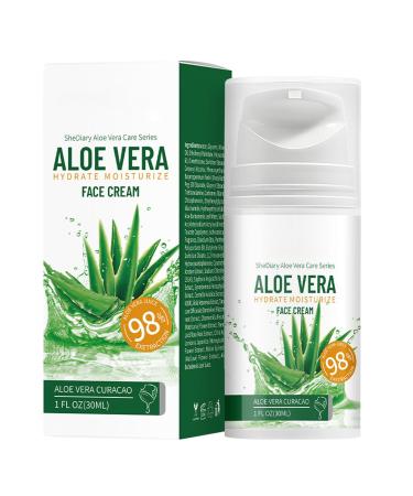 ARCHIDAT Aloe Vera Cream for Face Aloe Vera Moisturizer Improve Dry Rough Dry Skin Moisturize Skin Natural Moisturizing Cream with Organic Aloe Vera & Hyaluronic Acid for Soothe & Calm Skin